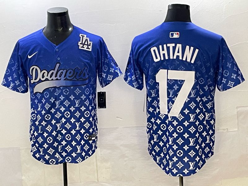 Men Los Angeles Dodgers #17 Ohtani Blue Nike 2025 MLB jersey 018->los angeles dodgers->MLB Jersey